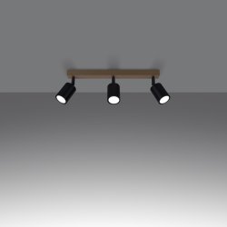 Plafon VERDO 3L czarny