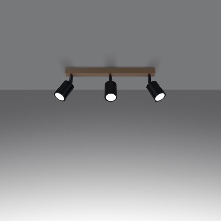 Plafon VERDO 3L czarny