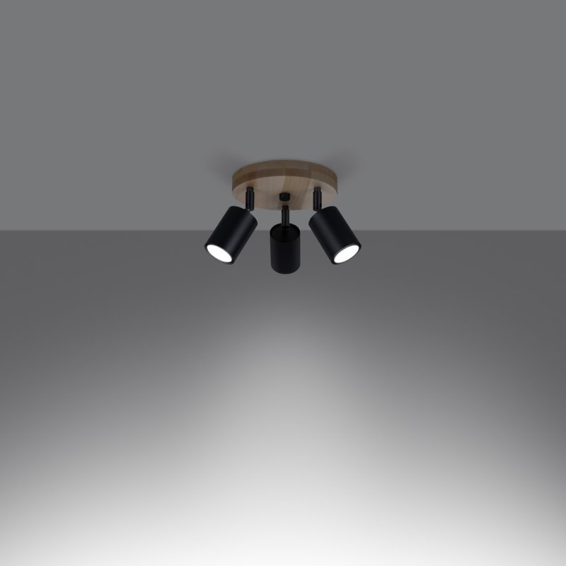 Plafon VERDO 3P czarny