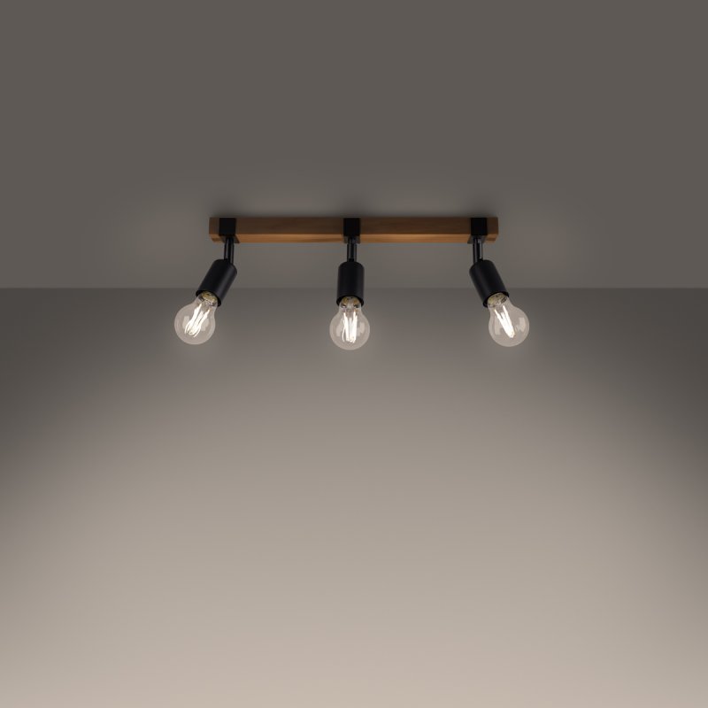 Plafon ZUCA 3 czarny