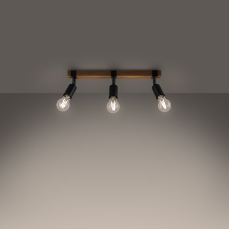 Plafon ZUCA 3 czarny