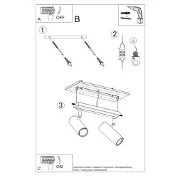 Plafon DIREZIONE 2 biały