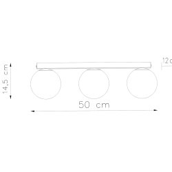 Plafon YOLI 3 czarny