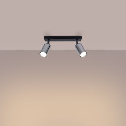 Plafon WINX 2 czarny/chrom