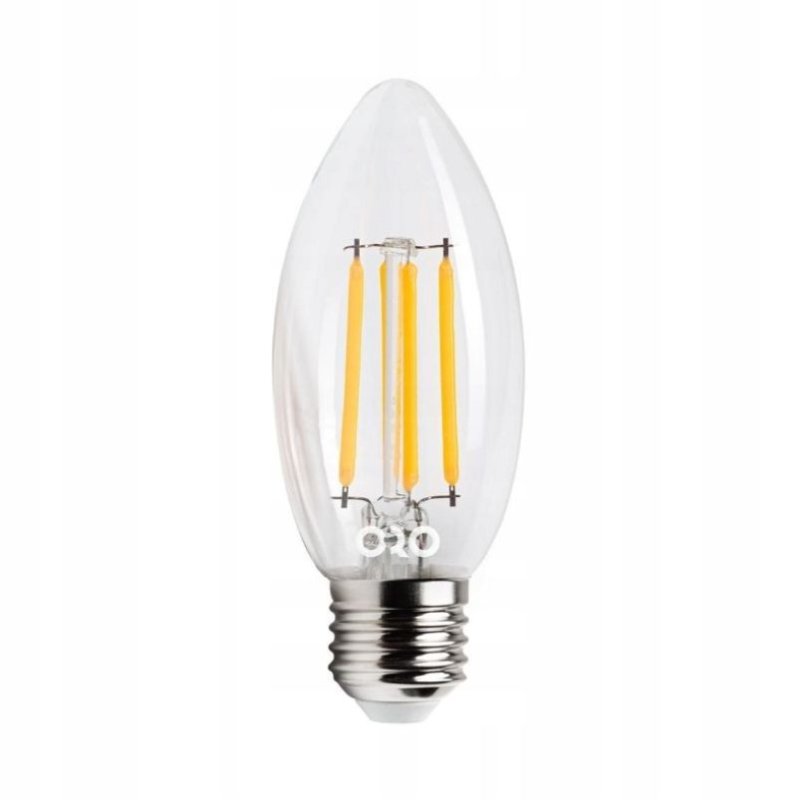 ŻARÓWKA LED E27 440LM 4W=38W DW BIAŁE ŚWIATŁO 4000K WĄSKA OZDOBNA