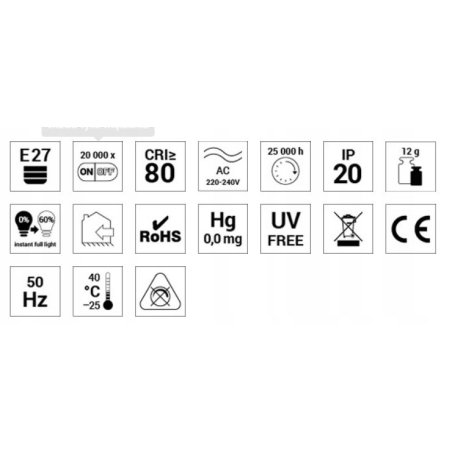 ŻARÓWKA LED E27 440LM 4W=38W DW BIAŁE ŚWIATŁO 4000K WĄSKA OZDOBNA