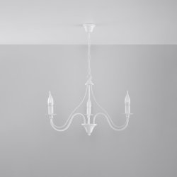 Żyrandol MINERWA 3 biały