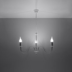 Żyrandol MINERWA 3 biały