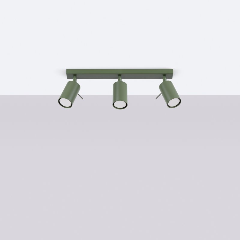 Plafon RING 3L zielony oliwkowy