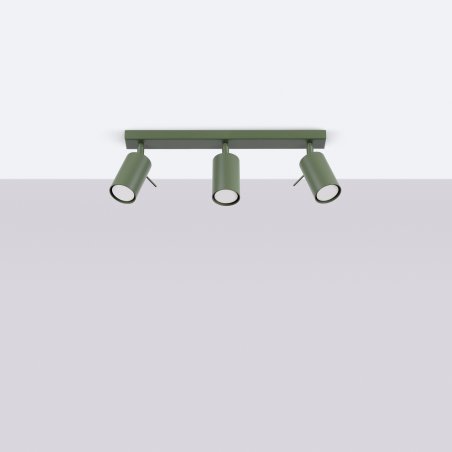 Plafon RING 3L zielony oliwkowy