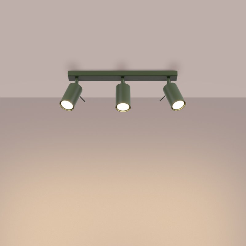 Plafon RING 3L zielony oliwkowy