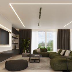 Plafon RING 3L zielony oliwkowy