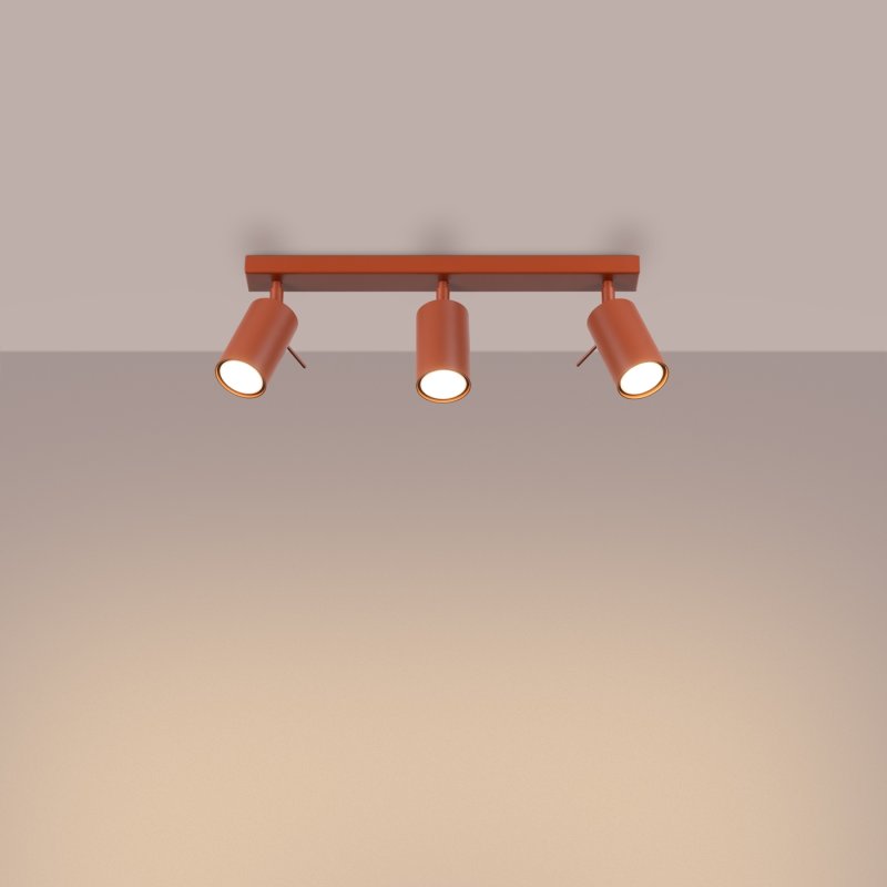 Plafon RING 3L ochra czerwona