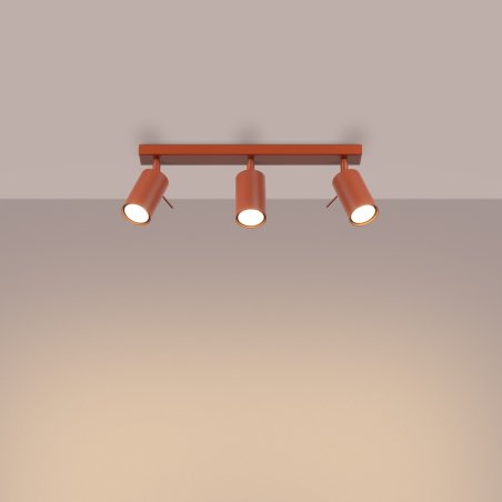 Plafon RING 3L ochra czerwona