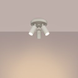 Plafon RING 3P beżowy