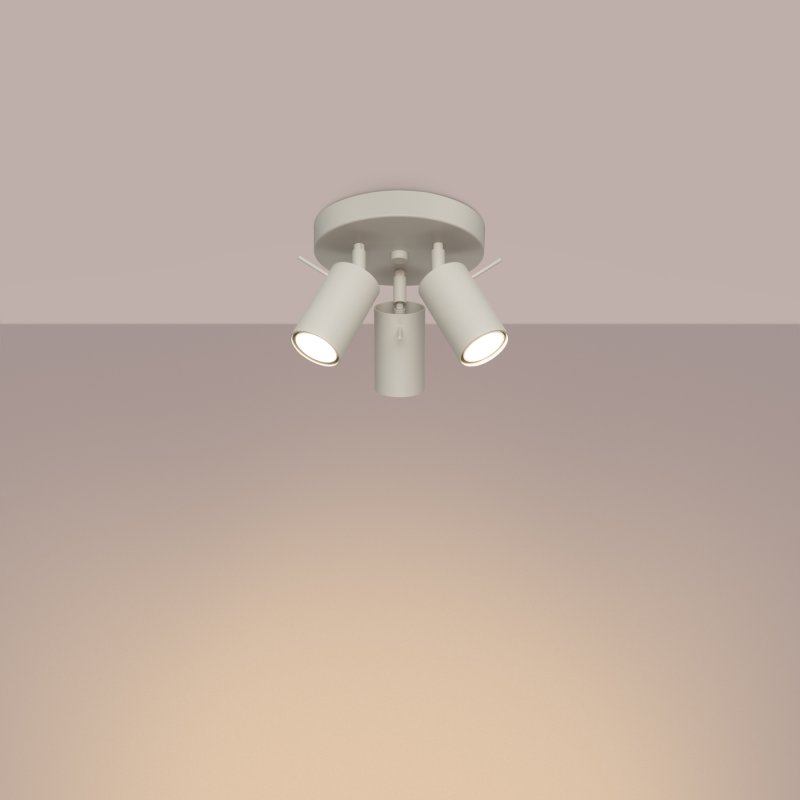 Plafon RING 3P beżowy