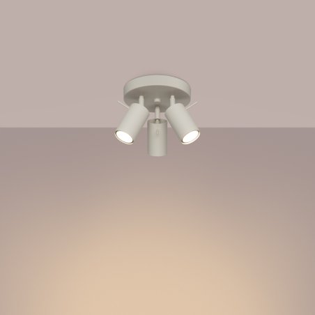 Plafon RING 3P beżowy