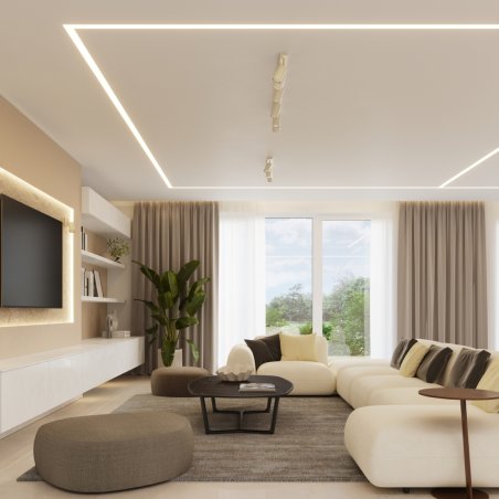 Plafon RING 3P beżowy