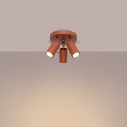 Plafon RING 3P ochra czerwona