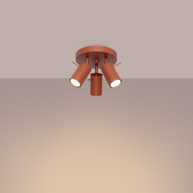 Plafon RING 3P ochra czerwona