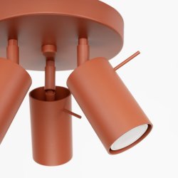 Plafon RING 3P ochra czerwona