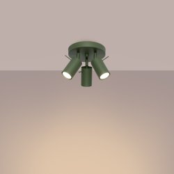 Plafon RING 3P zielony oliwkowy