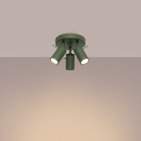 Plafon RING 3P zielony oliwkowy