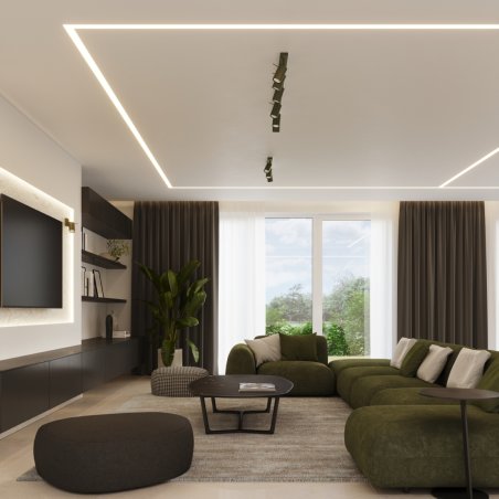 Plafon RING 3P zielony oliwkowy