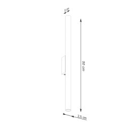 Kinkiet PASTELO 2 ochra czerwona