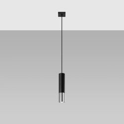 Lampa wisząca LOOPEZ 1 czarny/chrom
