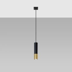 Lampa wisząca LOOPEZ 1 czarny/złoty