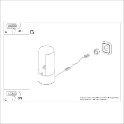 Lampa biurkowa FLASH biała