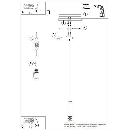 Lampa wisząca LIRO 1 biały