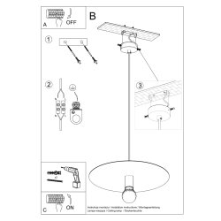 Lampa wisząca FLAVIO biała