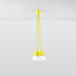 Lampa wisząca DIEGO 5 żółta