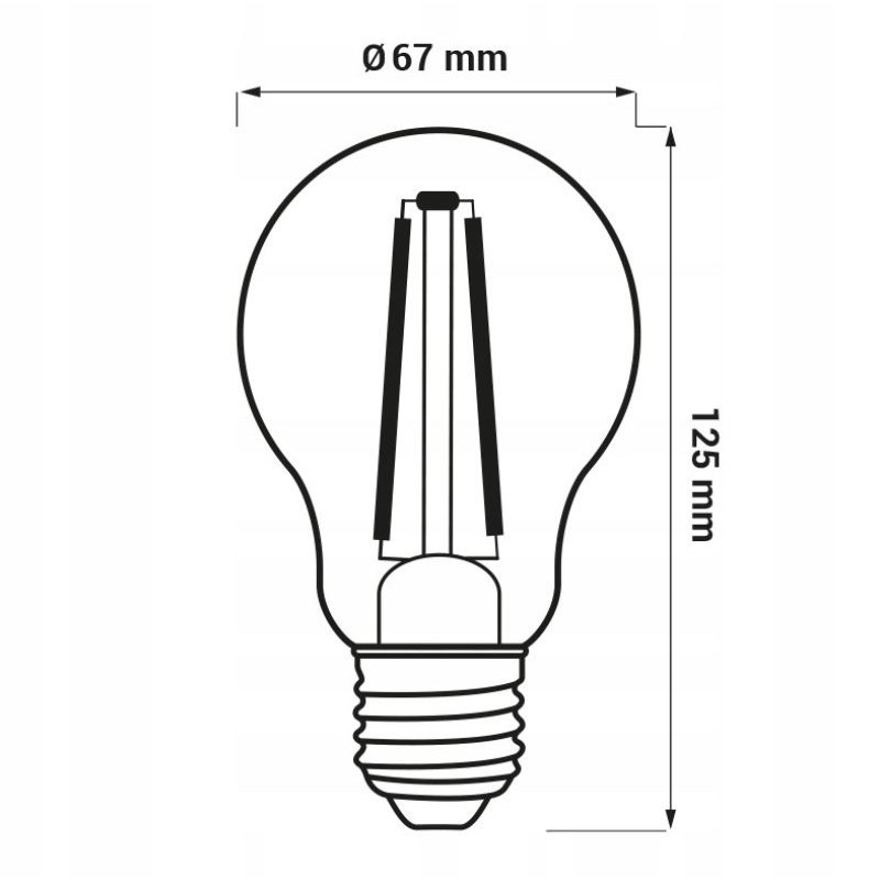 ŻARÓWKA LED E27 CLARO 16W WW CIEPŁE Światło 2200lm JASNA