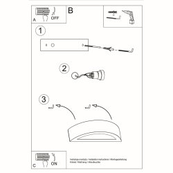 Kinkiet ceramiczny ATENA czarny