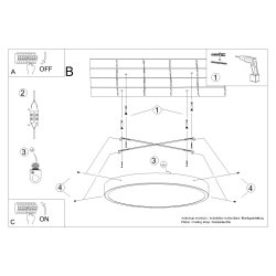 Plafon ONYX 40 biały LED 3000K