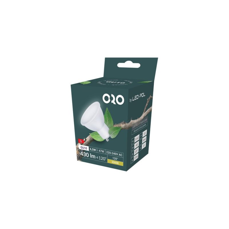 ŻARÓWKA LED GU10 430LM 6,5W WW CIEPŁE ŚWIATŁO WARM