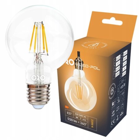 DEKORACYJNA OZDOBNA ŻARÓWKA LED E27 AMBER 6W
