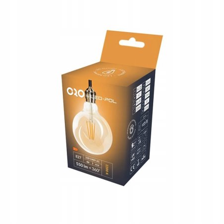 DEKORACYJNA OZDOBNA ŻARÓWKA LED E27 AMBER 6W
