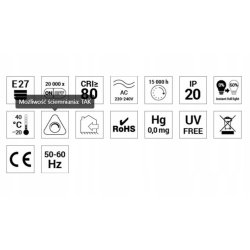 DEKORACYJNA OZDOBNA ŻARÓWKA LED E27 AMBER 6W