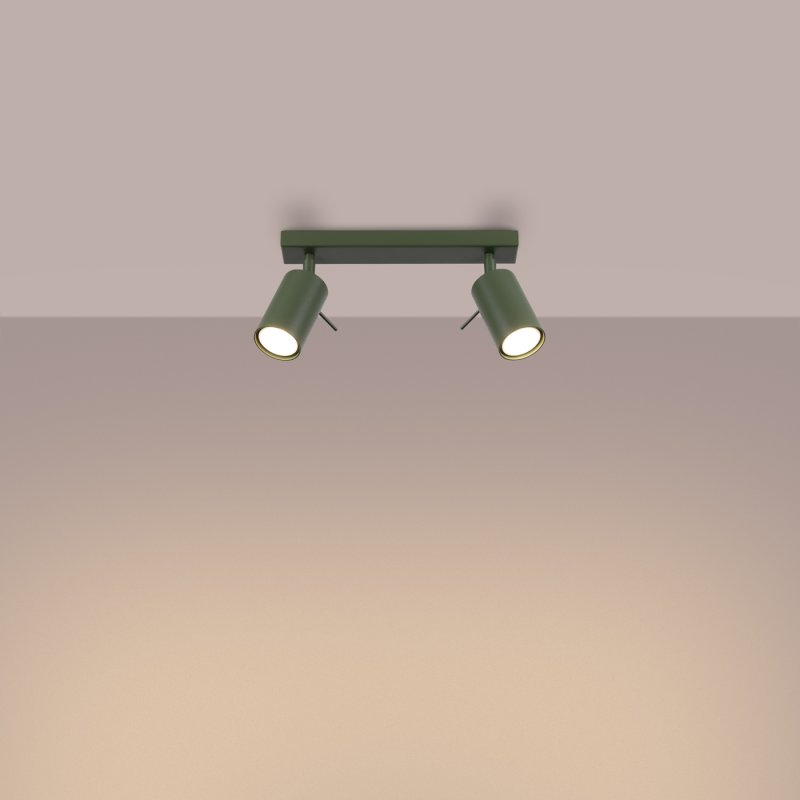 Plafon RING 2 zielony oliwkowy