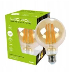 DEKORACYJNA OZDOBNA ŻARÓWKA LED E27 AMBER 6W