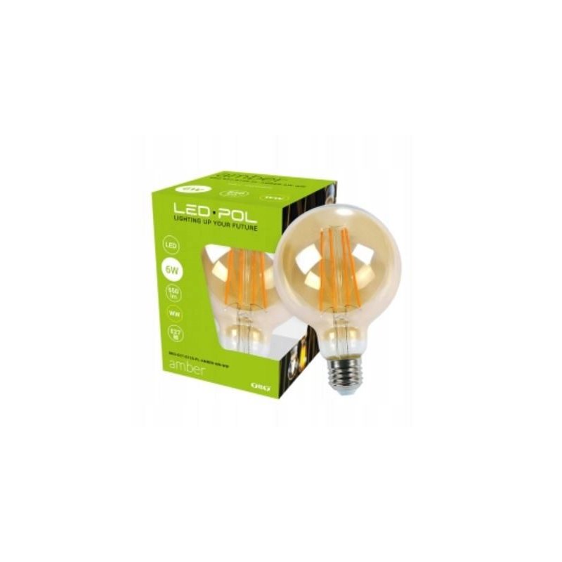 DEKORACYJNA OZDOBNA ŻARÓWKA LED E27 AMBER 6W