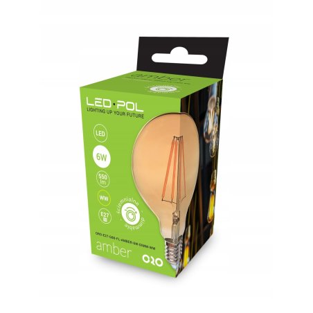 DEKORACYJNA OZDOBNA ŻARÓWKA LED E27 AMBER 6W