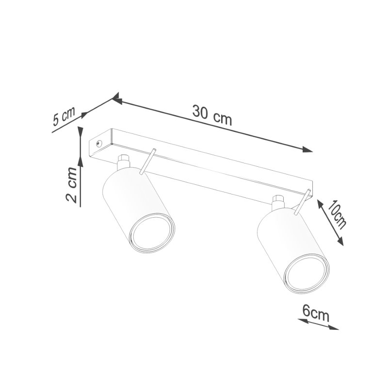 Plafon RING 2 ochra czerwona