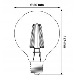DEKORACYJNA OZDOBNA ŻARÓWKA LED E27 AMBER 6W