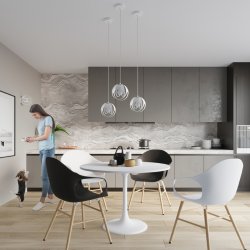 Lampa wisząca TULOS 1 biała