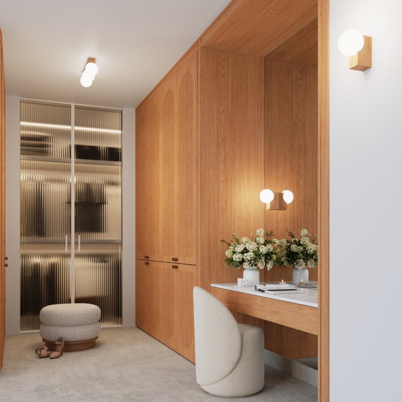 Kinkiet BULBO naturalne drewno